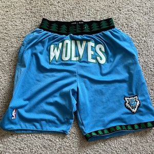 Retro vintage Minnesota timberwolves shorts